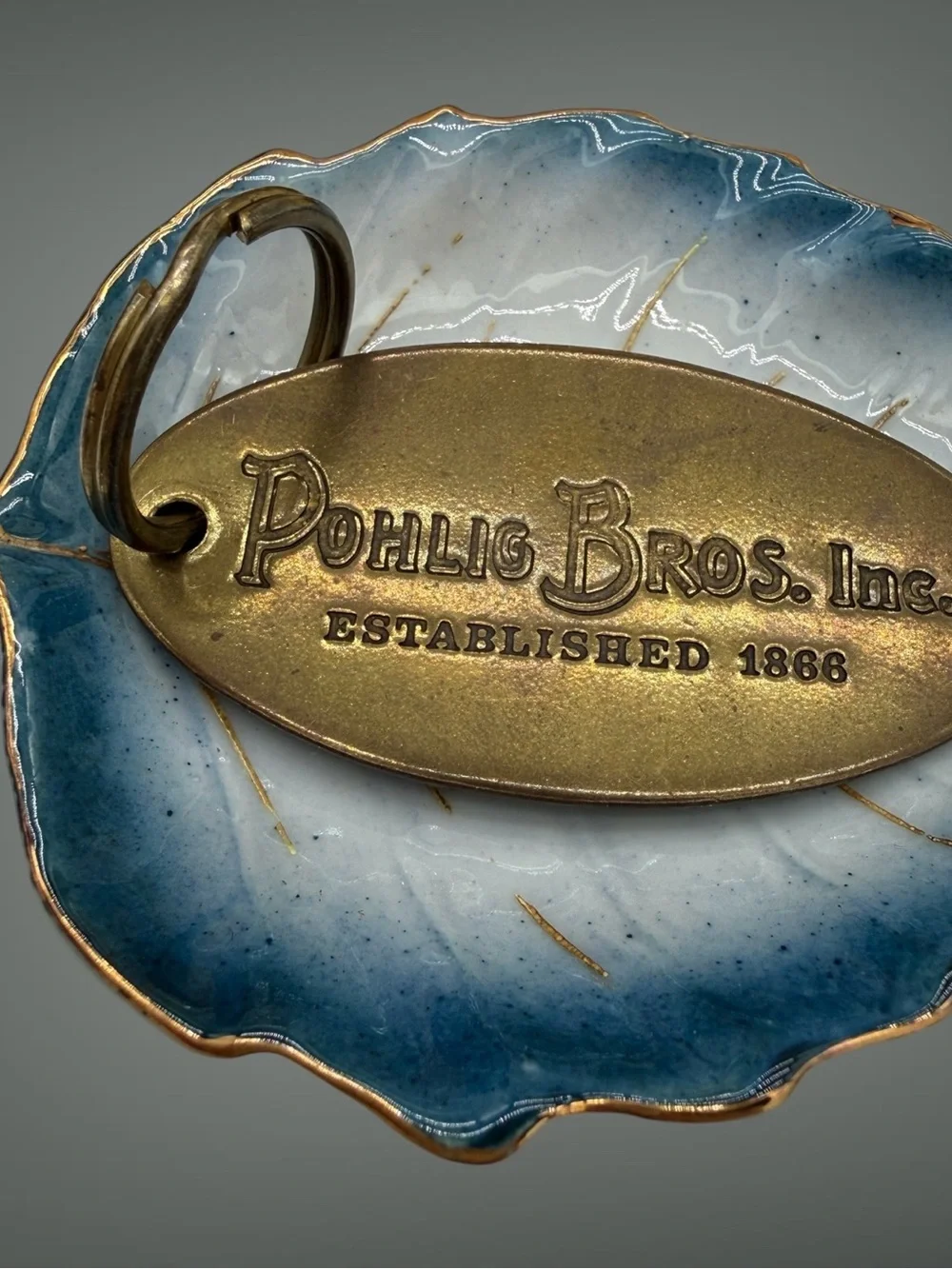 Vintage Brass Pohlig Bros. Key Fob